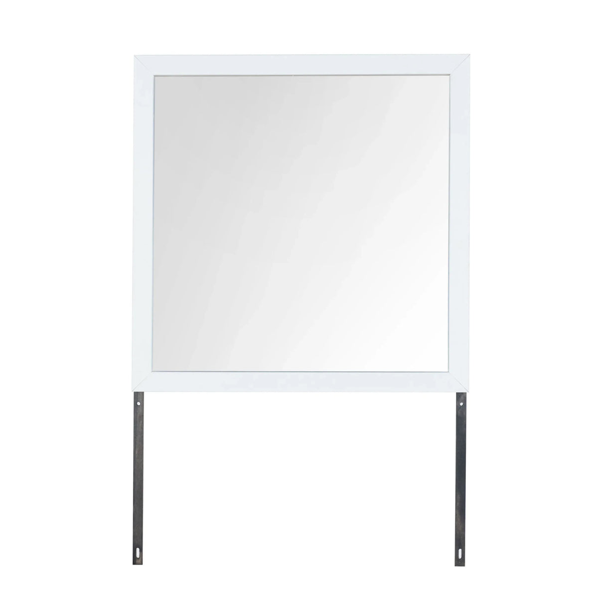 Full Bed Set Glam Mirrored Dresser Nightstand Mirror White - Furniture Home Direct