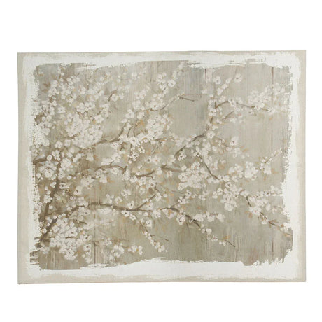 Large Cherry Blossom Canvas Art Print, Home Decor Accent Piece - Gray / White Matte - Furniture Home Direct