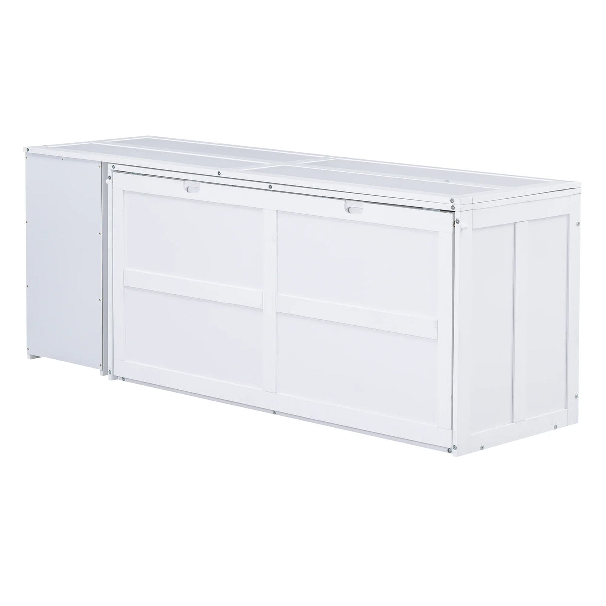 Modern Cabinet Bed With Desk and Storage - Queen Size - Furniture Home Direct