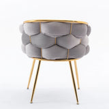 Luxury Modern Simple Leisure Velvet Single Sofa Chair Bedroom Lazy Person Household Dresser Stool Manicure Table Back Chair - Furniture Home Direct