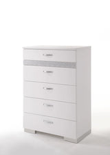 Naima II - High Gloss Chest - White - Furniture Home Direct