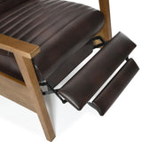 Asher - Modern Push Back Recliner With Wood Arms - Furniture Home Direct