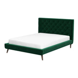 Dillon - Mid-Century Modern Velvet Platform Bed - Furniture Home Direct