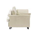54.30-inch Love Seat with Pull Out Bed - beige - Furniture Home Direct