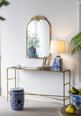 Arched Wall Mirror With Metal Frame, Wall Mirror For Living Room - Furniture Home Direct