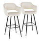 Margarite - Contemporary Fixed Height BarStool With Square Footrest (Set of 2) - Furniture Home Direct