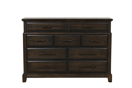 9 Drawer Dresser - Mahogany - Furniture Home Direct