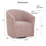 Lainey - Swivel Barrel Chair With 360 Degree Rotation - Furniture Home Direct