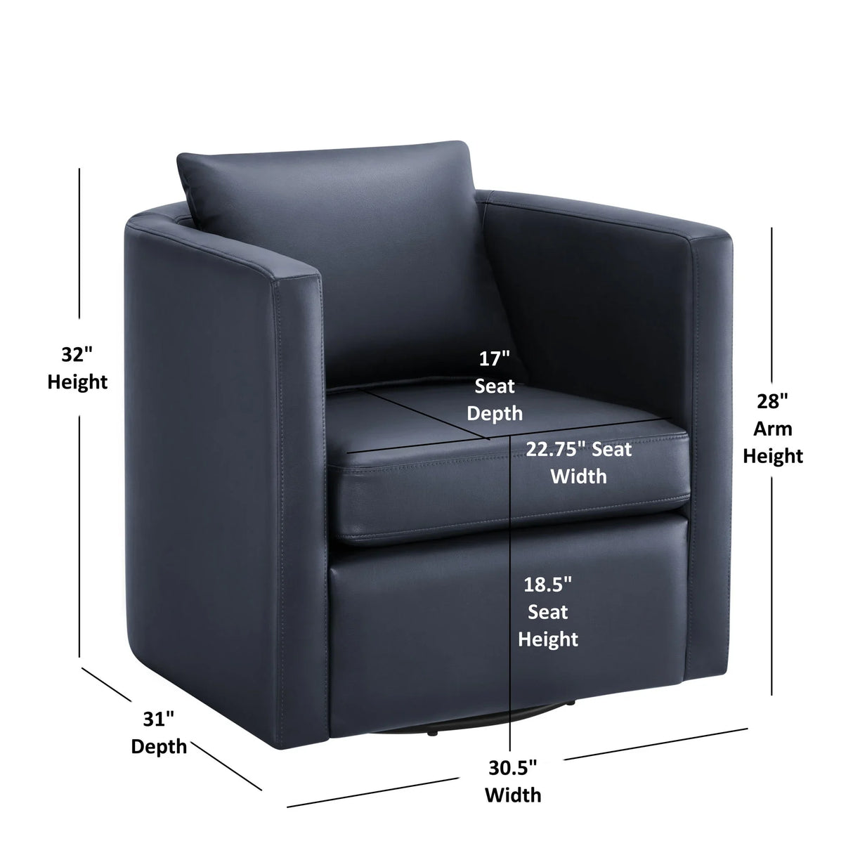 Sutton - Swivel Barrel Chair - Furniture Home Direct