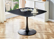 Table Mid-Century Dining Table For 4-6 People With Round MDF Table Top, Pedestal Dining Table, End Table Leisure Coffee Table - Furniture Home Direct