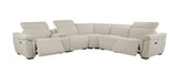 Sectional Sofa Boucle Power Reclining With Cupholder Beige - Furniture Home Direct