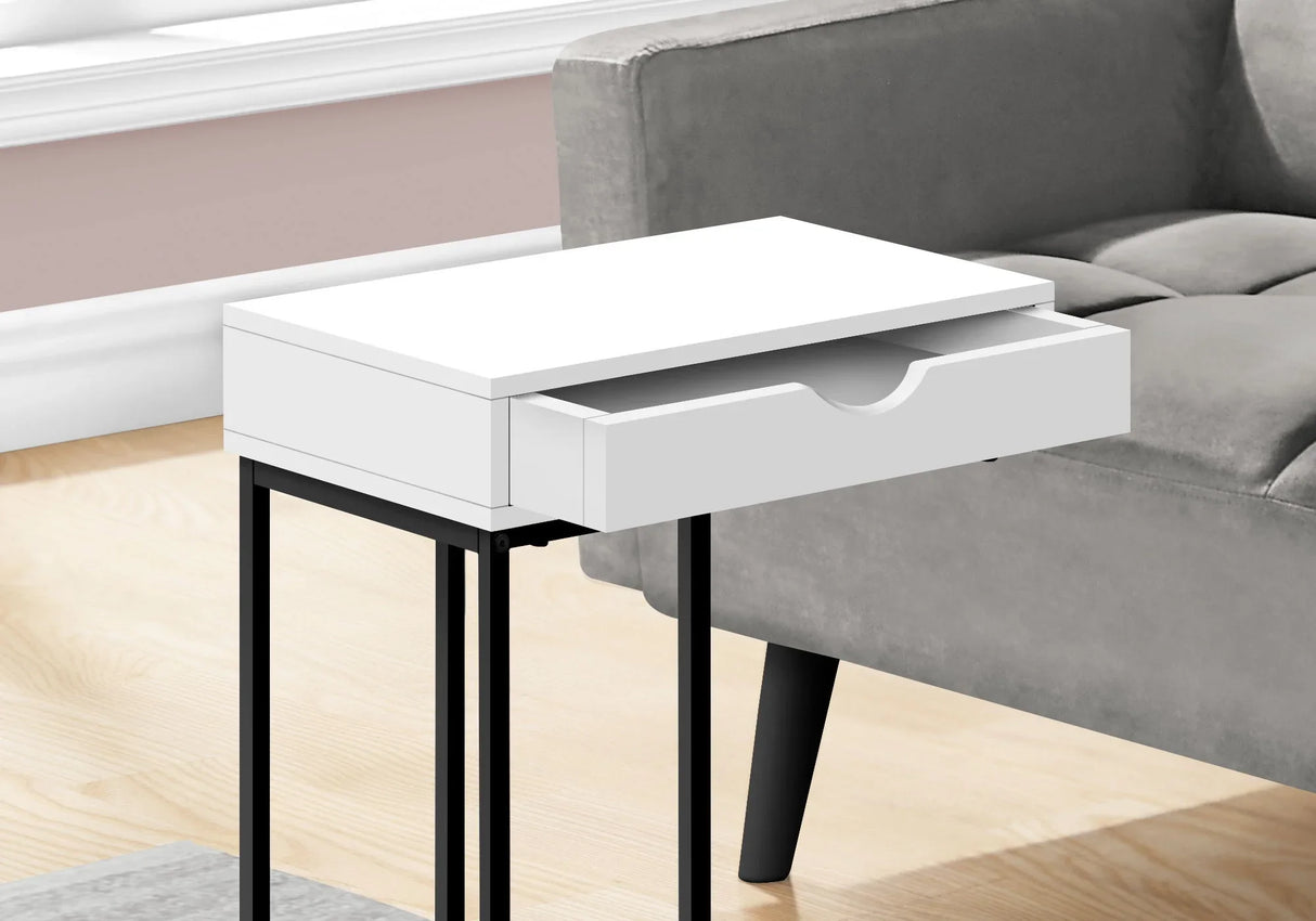 Accent Table, C - Shaped Contemporary & Modern Versatile Design - Furniture Home Direct