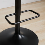 Counter Stool Adjustable PU Leather Upholstered Black - Furniture Home Direct