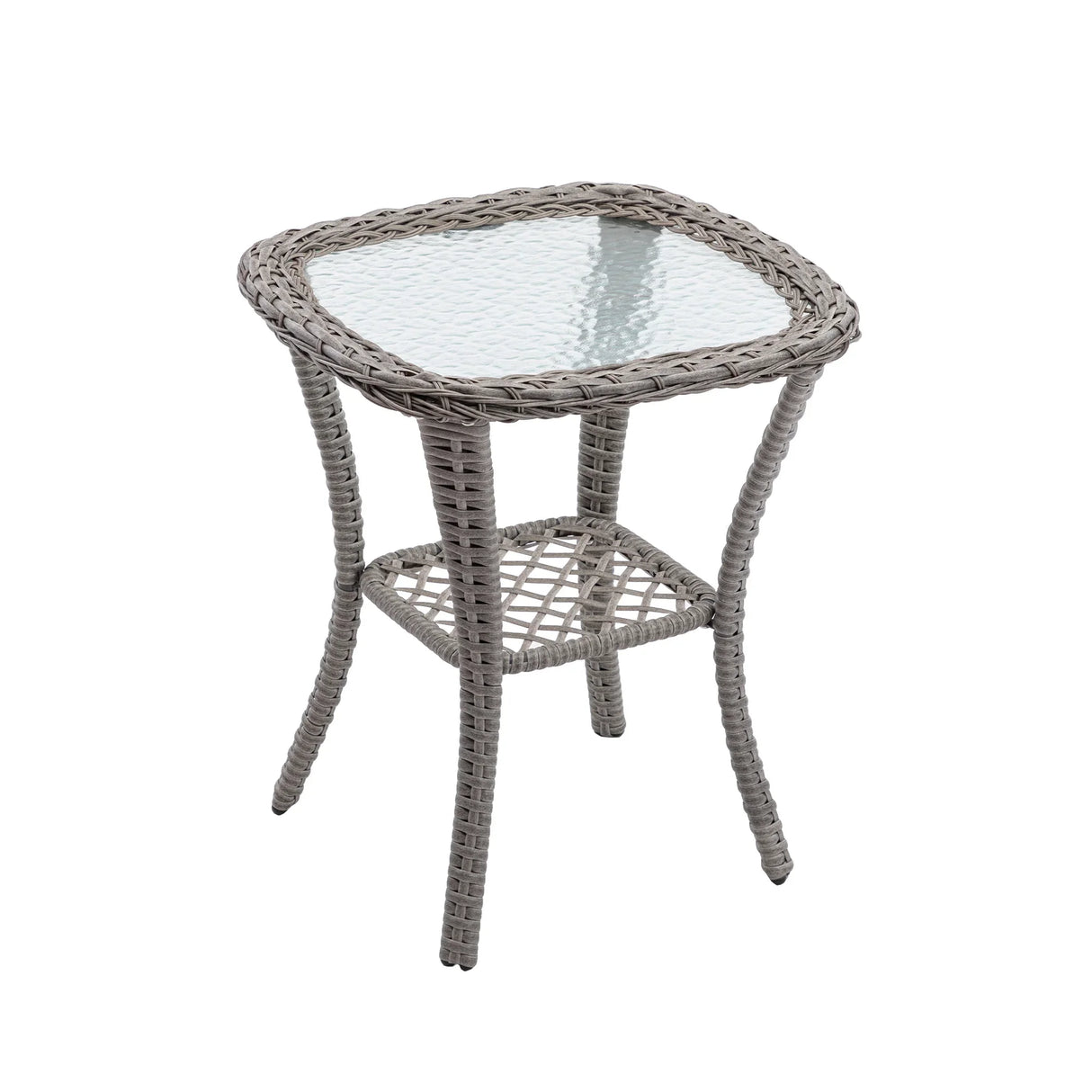 3 Piece Conversation Set With Glass Coffee Table - Navy Blue - Furniture Home Direct