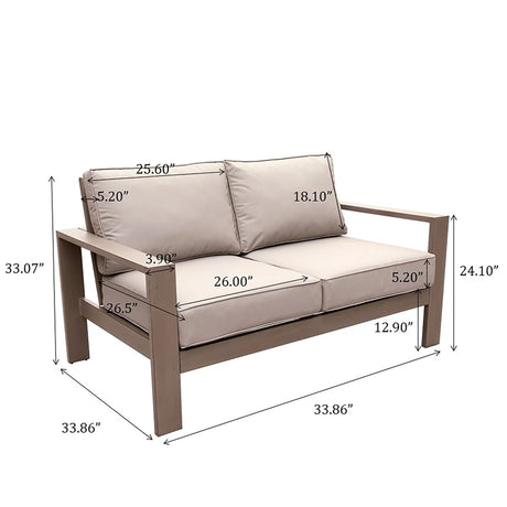 Loveseat, Wood Grained - Furniture Home Direct