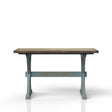 X Based Counter Height Casual Dining Table - Aqua Blue - Furniture Home Direct