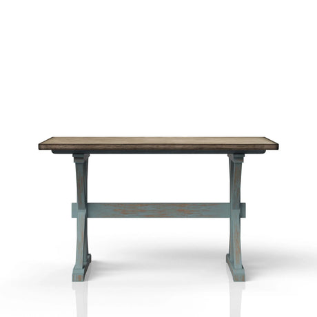 X Based Counter Height Casual Dining Table - Aqua Blue - Furniture Home Direct