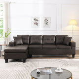 Modern Sectional Sofa Set With L Shape Chaise Lounge, Cup Holder, 4 Seat - Furniture Home Direct