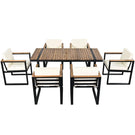 7 Pieces Outdoor Dining Set Patio Dining Table And Chair Set With And Removable Cushions For Patio - Furniture Home Direct