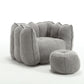Soft Chenille Bean Bag Chair With High Resilient Foam - Furniture Home Direct