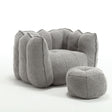 Soft Chenille Bean Bag Chair With High Resilient Foam - Furniture Home Direct