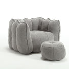 Soft Chenille Bean Bag Chair With High Resilient Foam - Furniture Home Direct