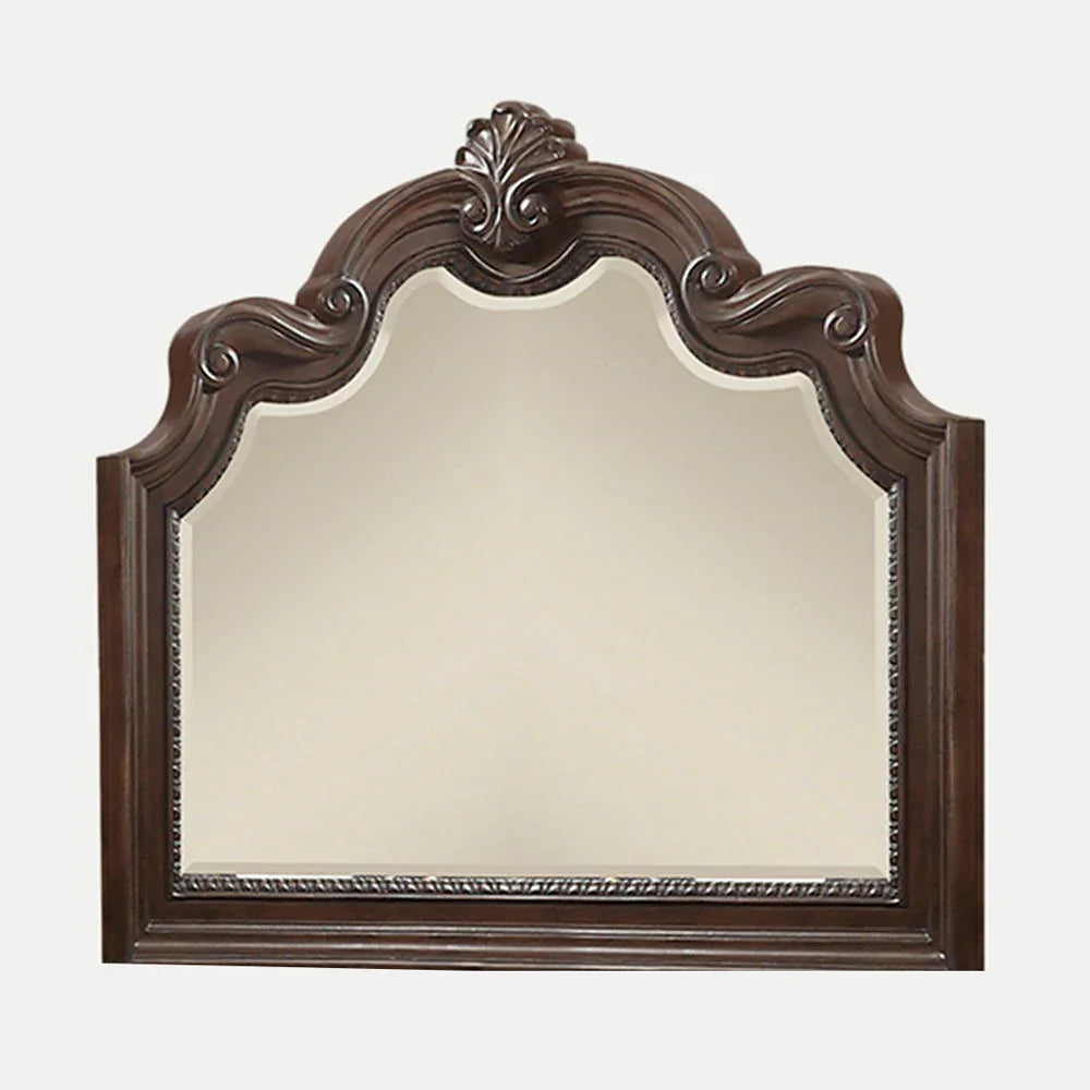 Ornate Mirror - Mahogany - Furniture Home Direct