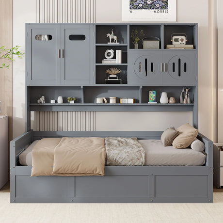 Daybed With All-In-One Cabinet And Shelf - Furniture Home Direct