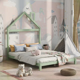 Platform Bed With House Shaped Headboard - Furniture Home Direct