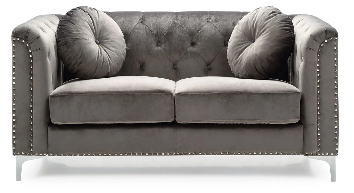 Stylish Sloped Arm Loveseat - Furniture Home Direct