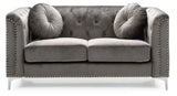 Stylish Sloped Arm Loveseat - Furniture Home Direct