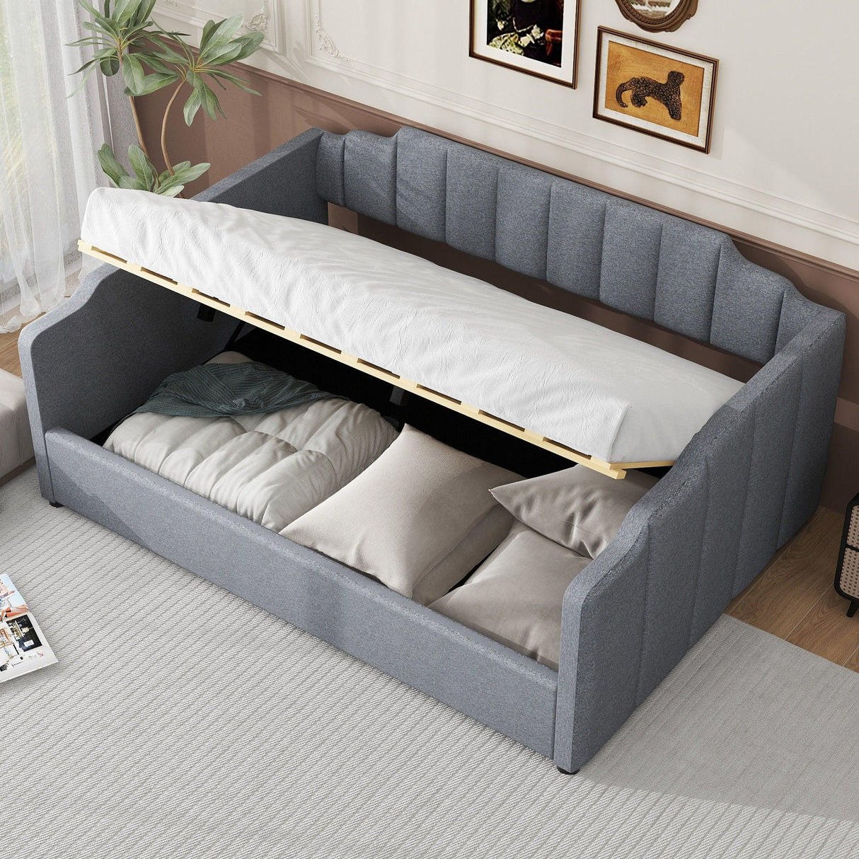 Modern Upholstered Daybed With Underneath Storage - Furniture Home Direct
