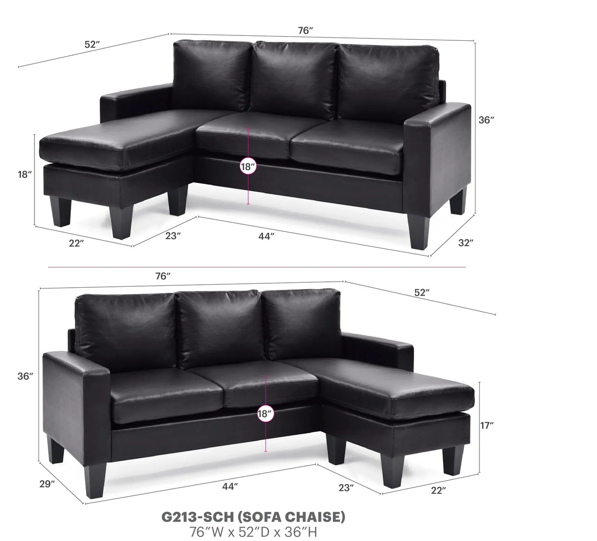 Jenna - Sofa Chaise - Furniture Home Direct