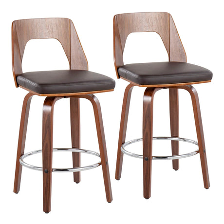 Trilogy - Mid Century Modern Counter Stool (Set of 2) - Furniture Home Direct