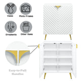 Gaines - High Gloss Console Cabinet - White - Furniture Home Direct
