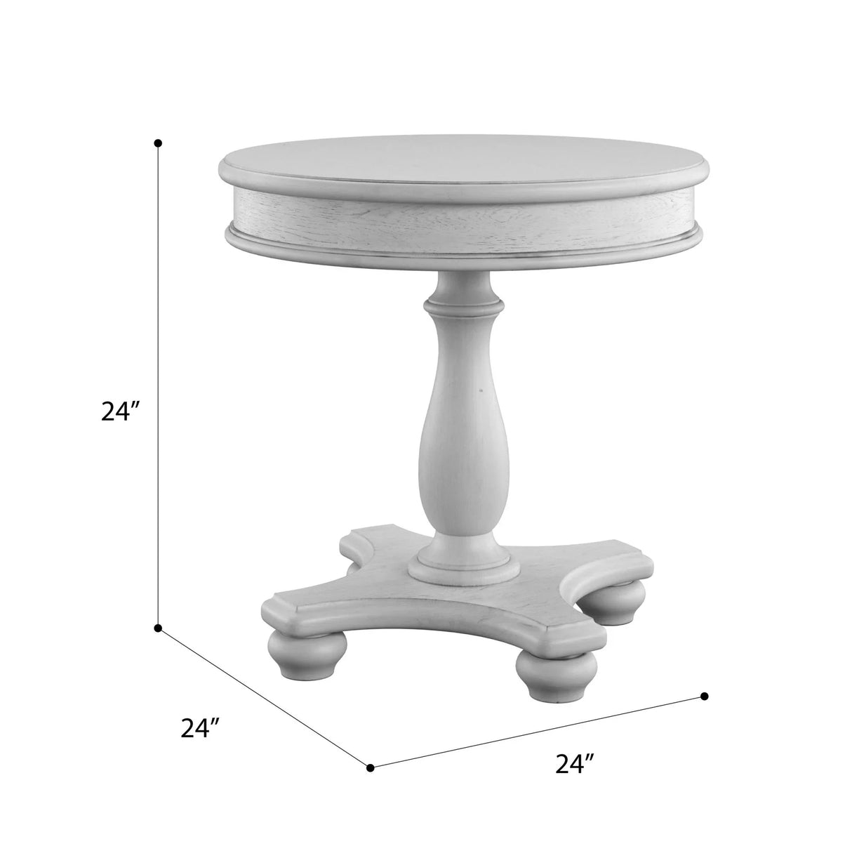 Mariano - Round End Table - Gray - Furniture Home Direct