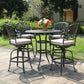 Round 42" Long Bar Height Dining Set With Cushions - Furniture Home Direct