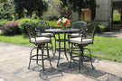 Round 42" Long Bar Height Dining Set With Cushions - Furniture Home Direct