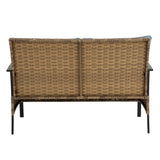 4 PC Outdoor Patio Set - Blue - Furniture Home Direct