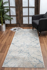 Elegance - 5'3" X 7'3" Area Rug - Blue, Polyester - Furniture Home Direct