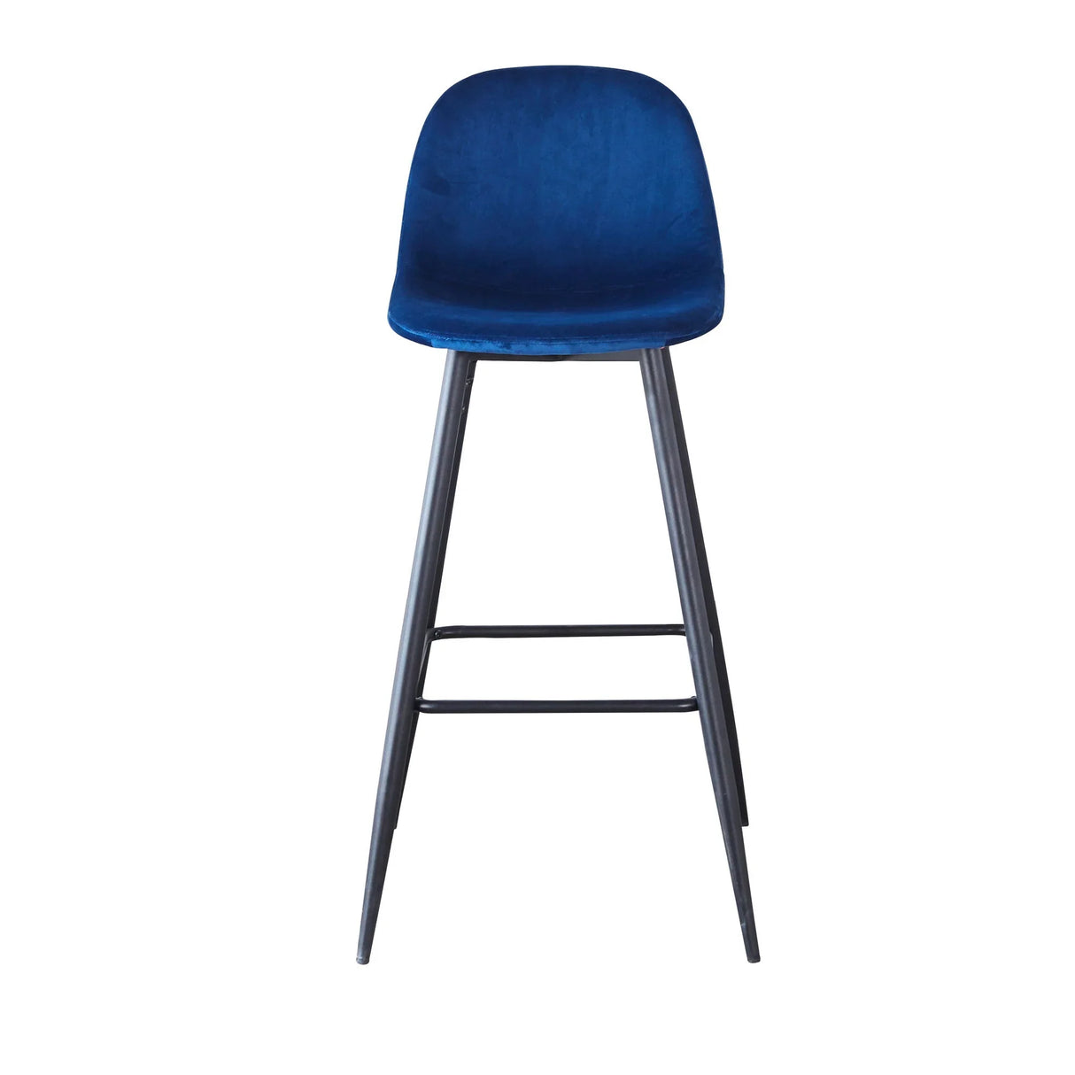 Velvet Barstool With Back (Set of 2) - Furniture Home Direct