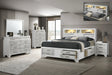 Bedroom Set 5 Piece Modern Queen Bed Dresser White - Furniture Home Direct