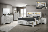 Bedroom Set 5 Piece Modern Queen Bed Dresser White - Furniture Home Direct
