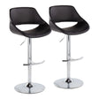 Fabrico - Contemporary Adjustable Bar Stool With Rounded T Footrest (Set of 2) - Furniture Home Direct