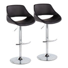Fabrico - Contemporary Adjustable Bar Stool With Rounded T Footrest (Set of 2) - Furniture Home Direct