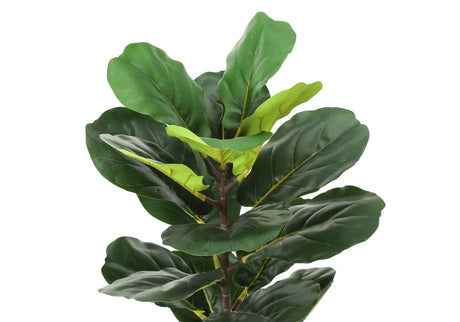 28" Tall, Artificial Plant, Fiddle Tree, Indoor, Faux, Fake, Floor, Greenery, Potted, Real Touch, Decorative - Green / Beige - Furniture Home Direct