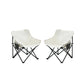 2 Pieces Outdoor Camping Chairs Folding / Portable, Comfortable Seating, Durable Steel Fram - Furniture Home Direct