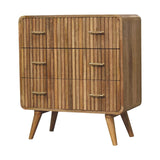 T Bar Ridged Chest - Brown - Furniture Home Direct