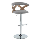 Gardenia - Contemporary Adjustable Barstool With Swivel / Rounded T Footrest (Set of 2) - Furniture Home Direct