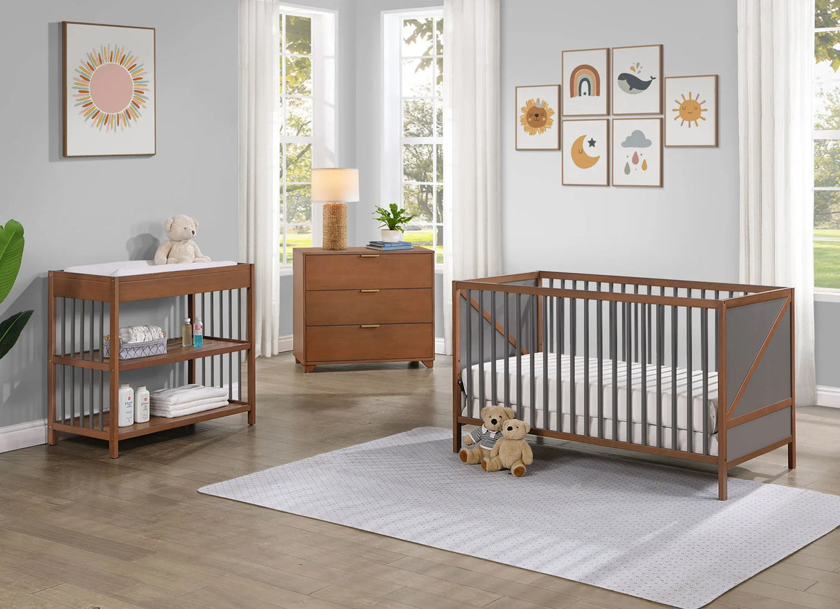 Pixie Zen - 3-in-1 Crib - Walnut - Furniture Home Direct